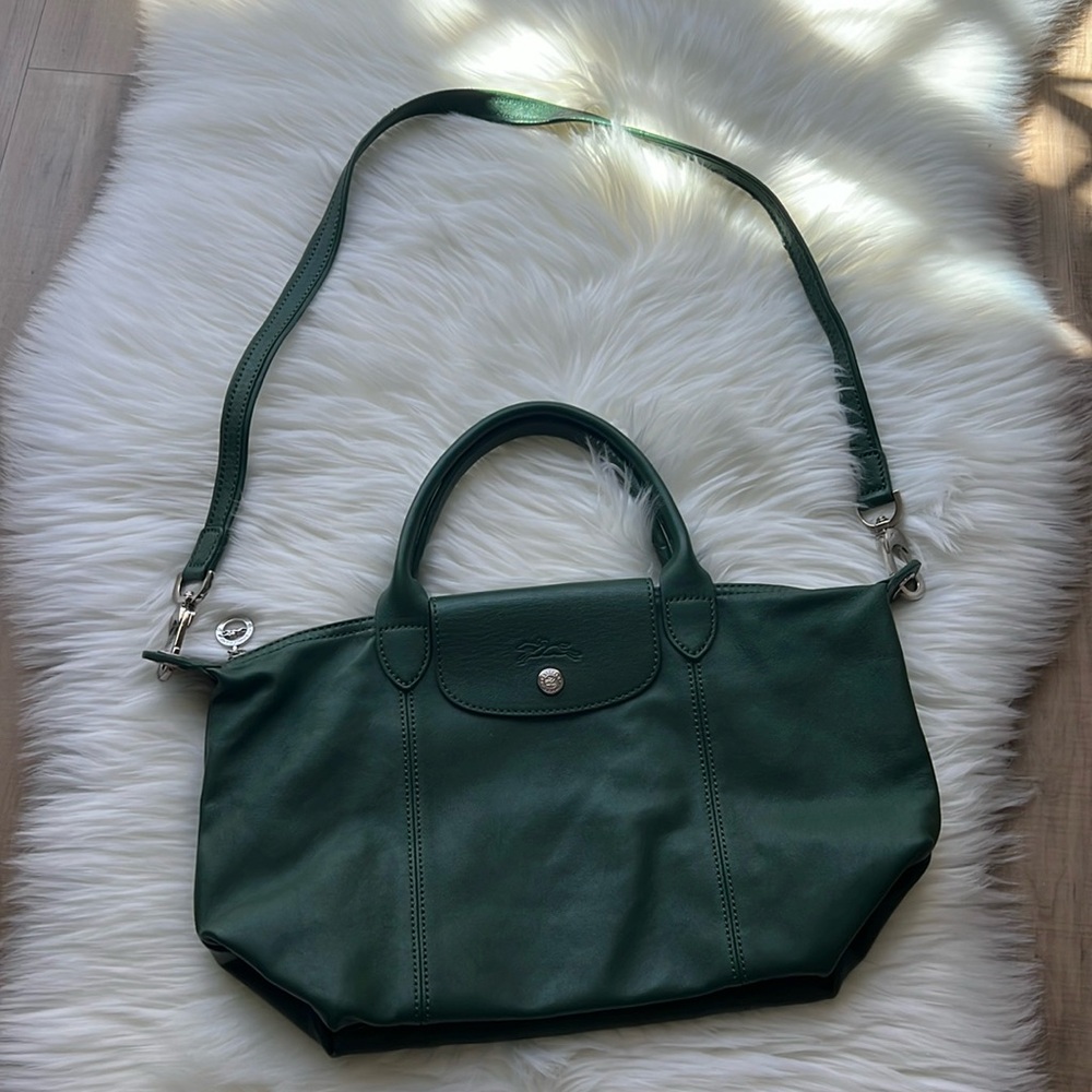 Longchamp le pliage cuir small leather crossbody bag